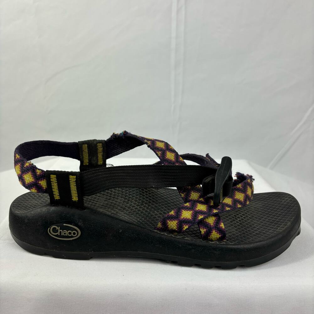 Chaco Z1 Unaweep Sandal J105040 US Size 7 Purple/Sunburst Yellow Buckle